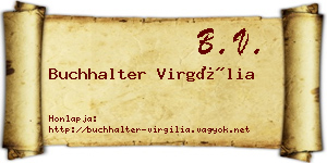 Buchhalter Virgília névjegykártya